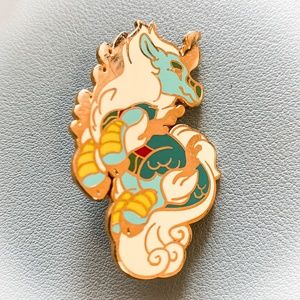Gold Kitsune Enamel Pin